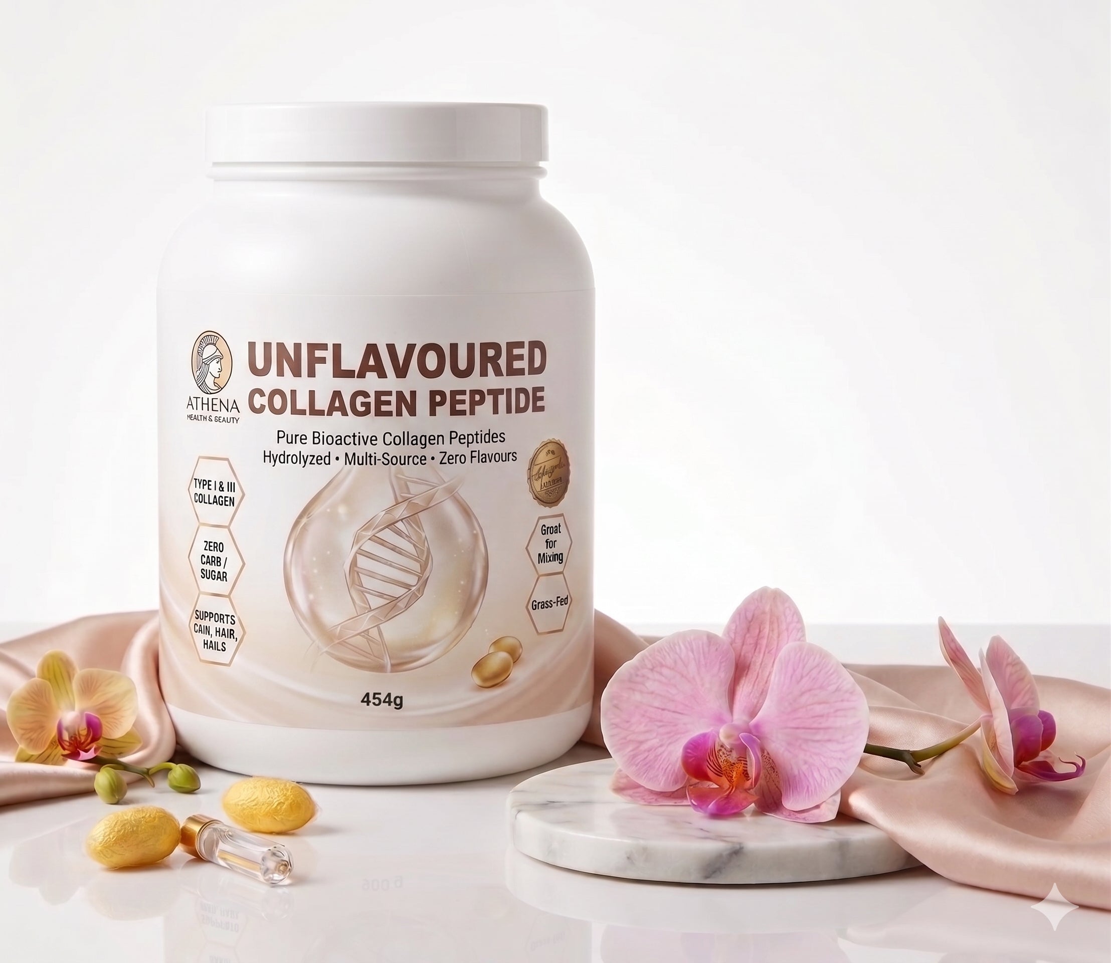 Athena Health and Beauty Unflavoured Collagen Peptide 454g COMING SOON!